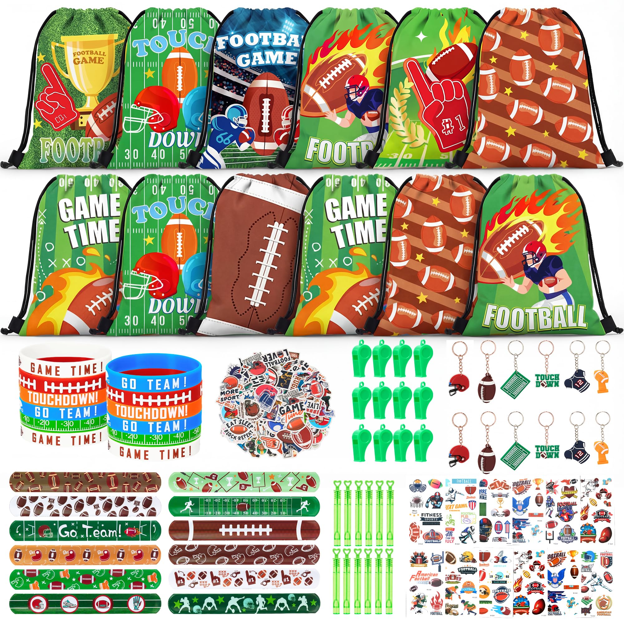 184 Pcs Football Party Favor, Football Goodie Bag Stuffers for - Product Imagery