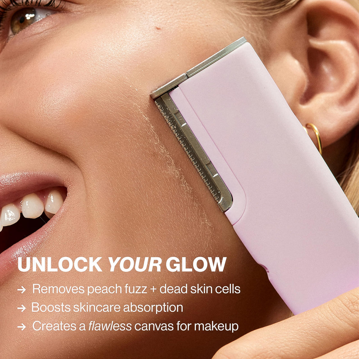 DERMAFLASH LUXE Sonic Dermaplaning Tool for Face Peach Fuzz - Premium Selection Official Imagery - 4