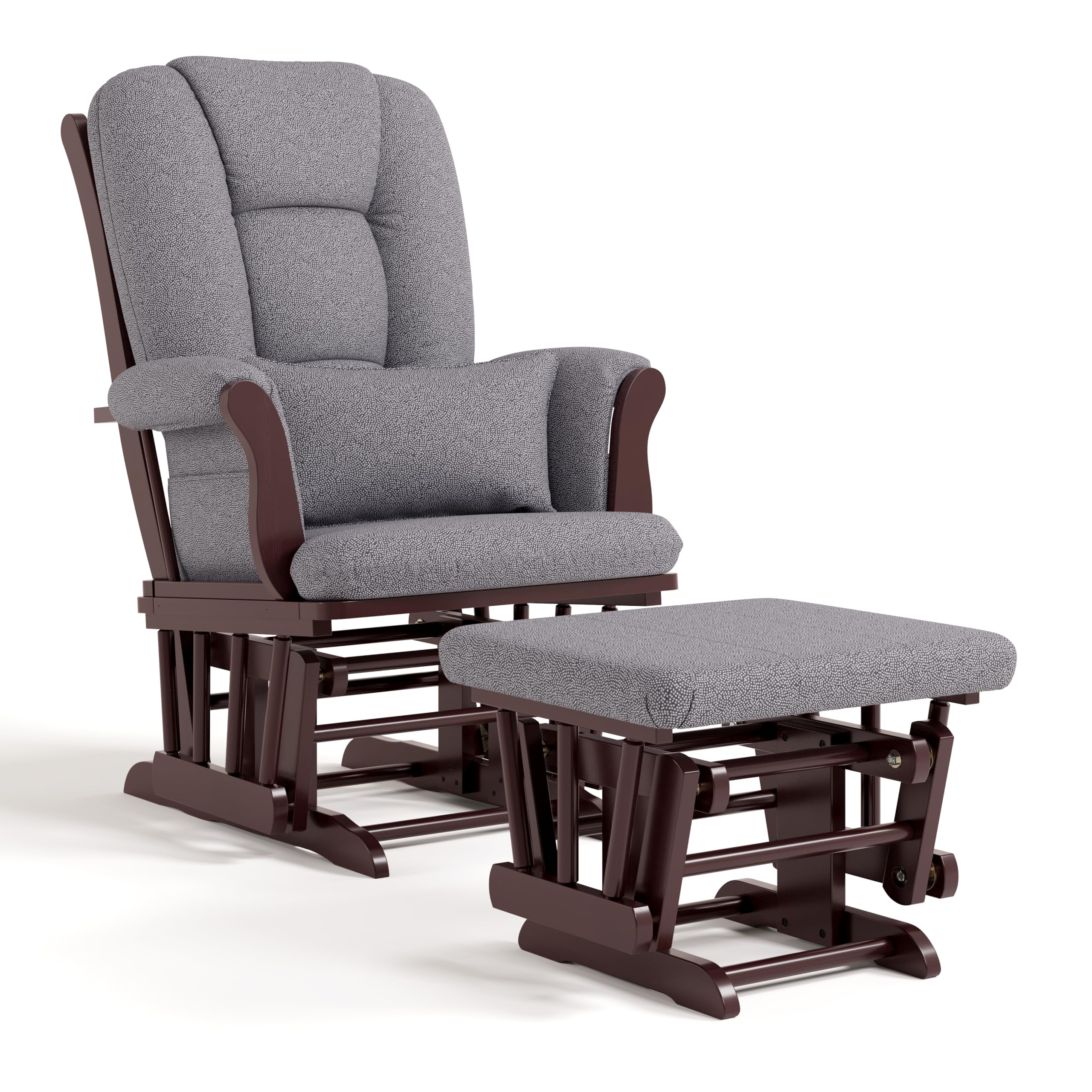 Storkcraft Tuscany Glider &amp; Ottoman and Lumbar Pillow, - Storkcraft