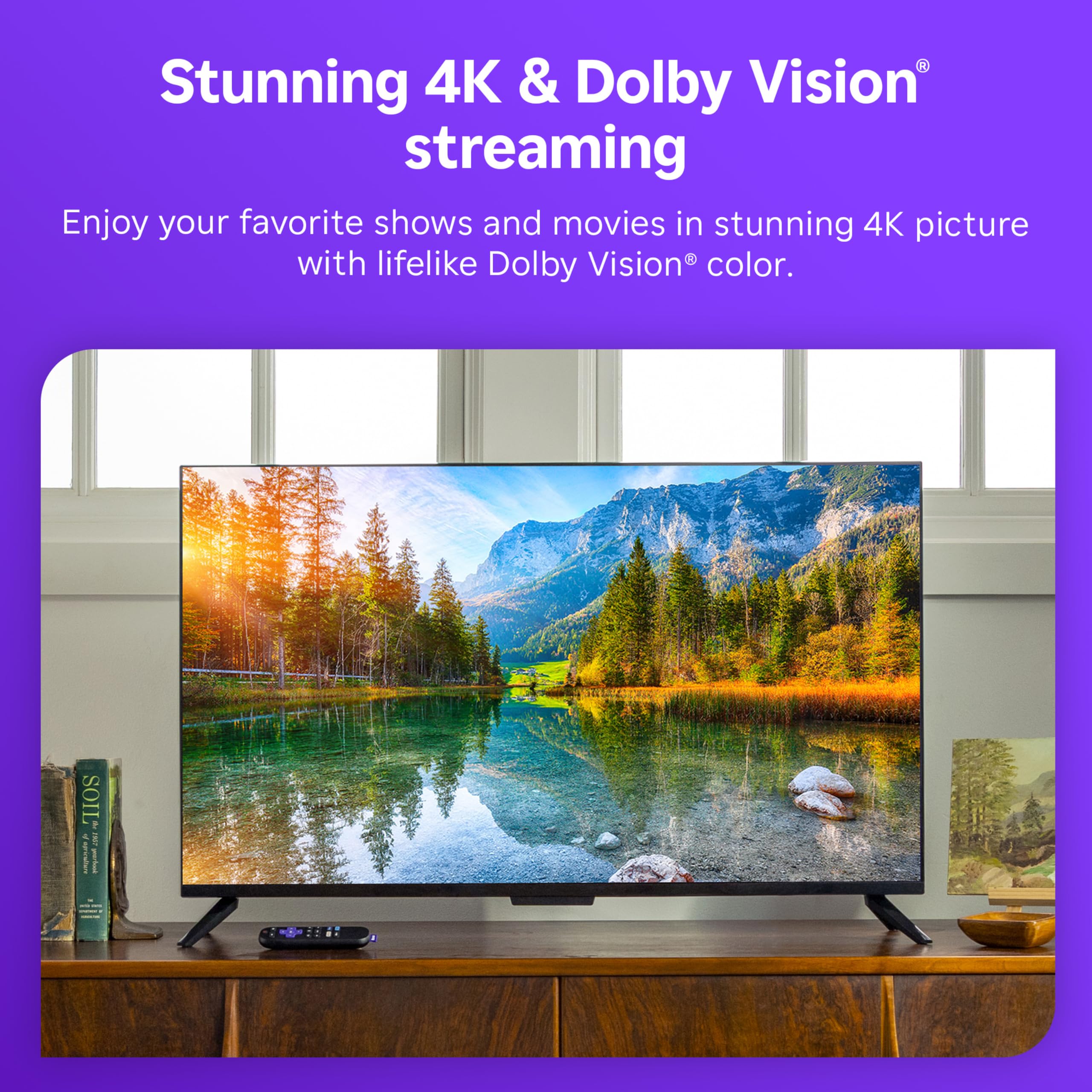 Roku Streaming Stick 4K with Voice Remote - HDR10+ & Dolby Vision - Roku Official Product View 4