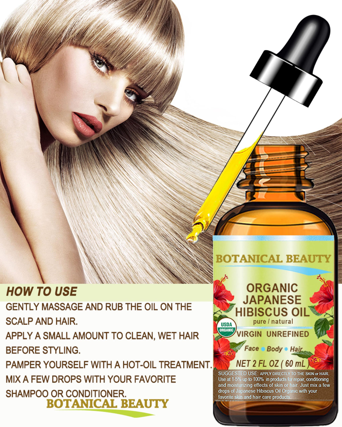 Botanical Beauty Organic HIBISCUS OIL JAPANESE 100 Pure - Botanical Beauty Official Imagery - 5