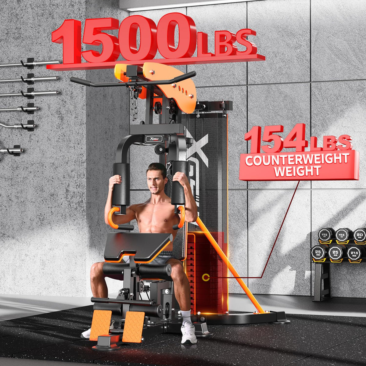 XGSW Multi Function Home Gym Workout Station Featuring a - XGSW XINGESIWR Official Imagery - 3