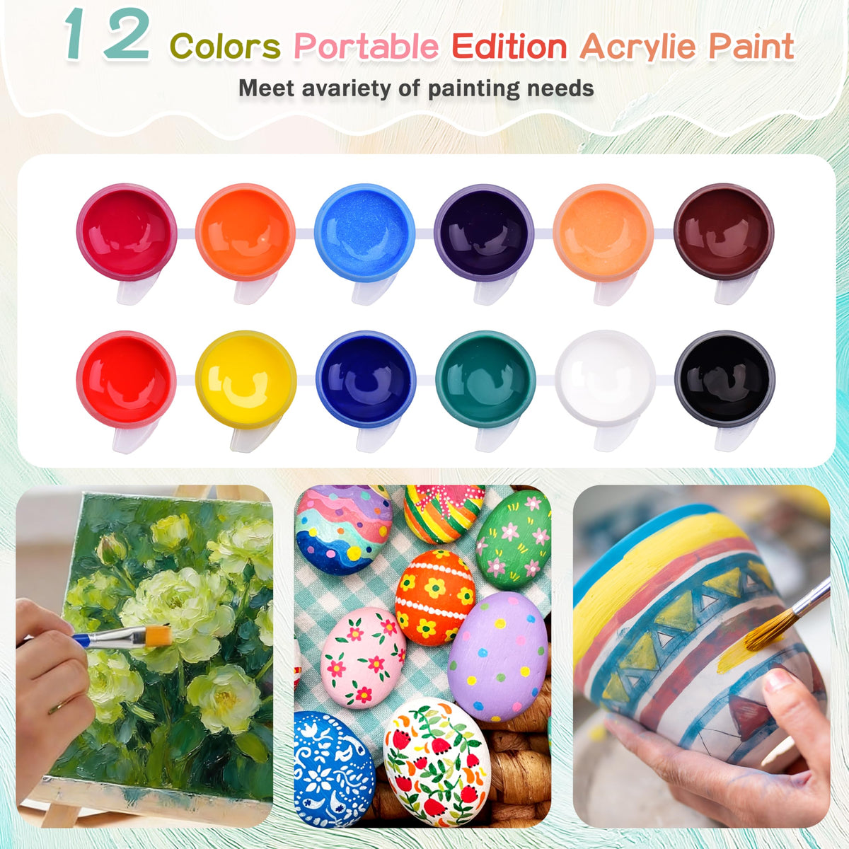 12 Pack 8x10 Canvas and Easel Set Paint and Sip Kit for - BIDDFA Official Imagery - 7