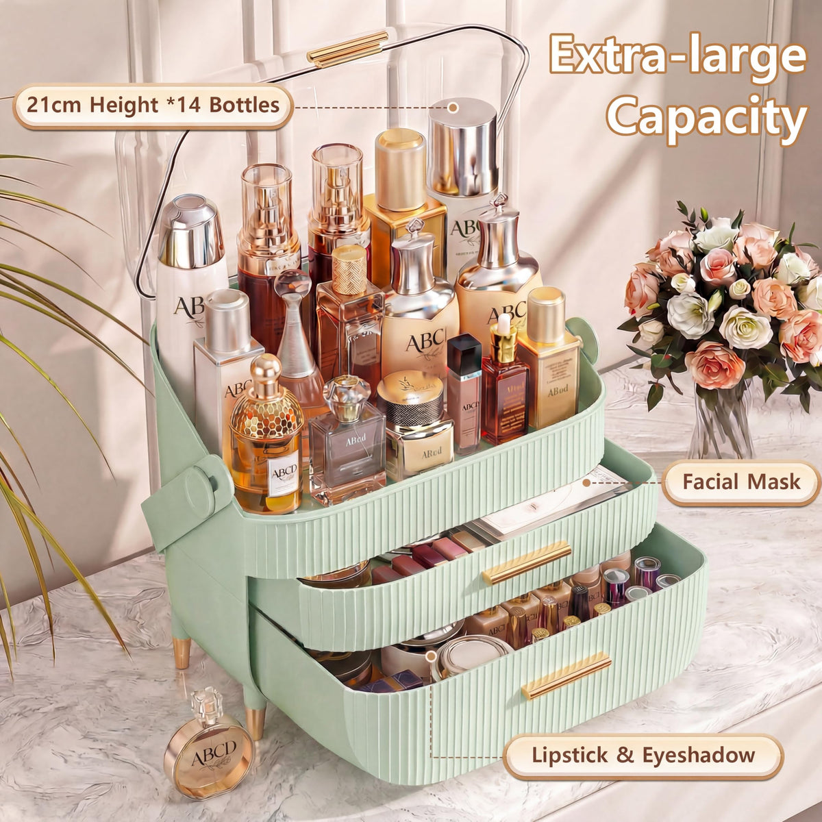 Makeup Organizer Skincare Organizers With Drawers - NestOrganix Official Imagery - 4