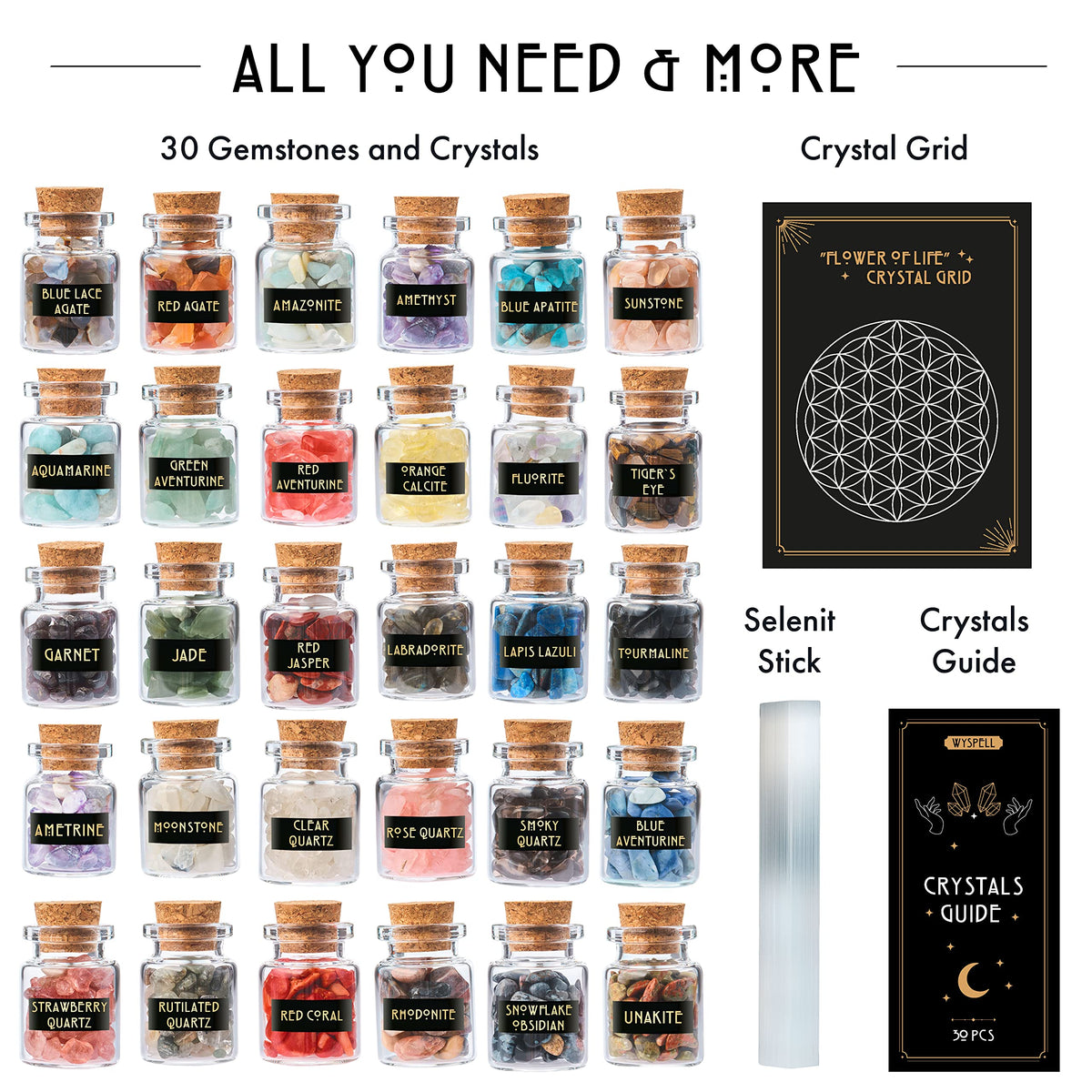 Healing rystals in Spell Jars 30 PCS - Wyspell Official Imagery - 3