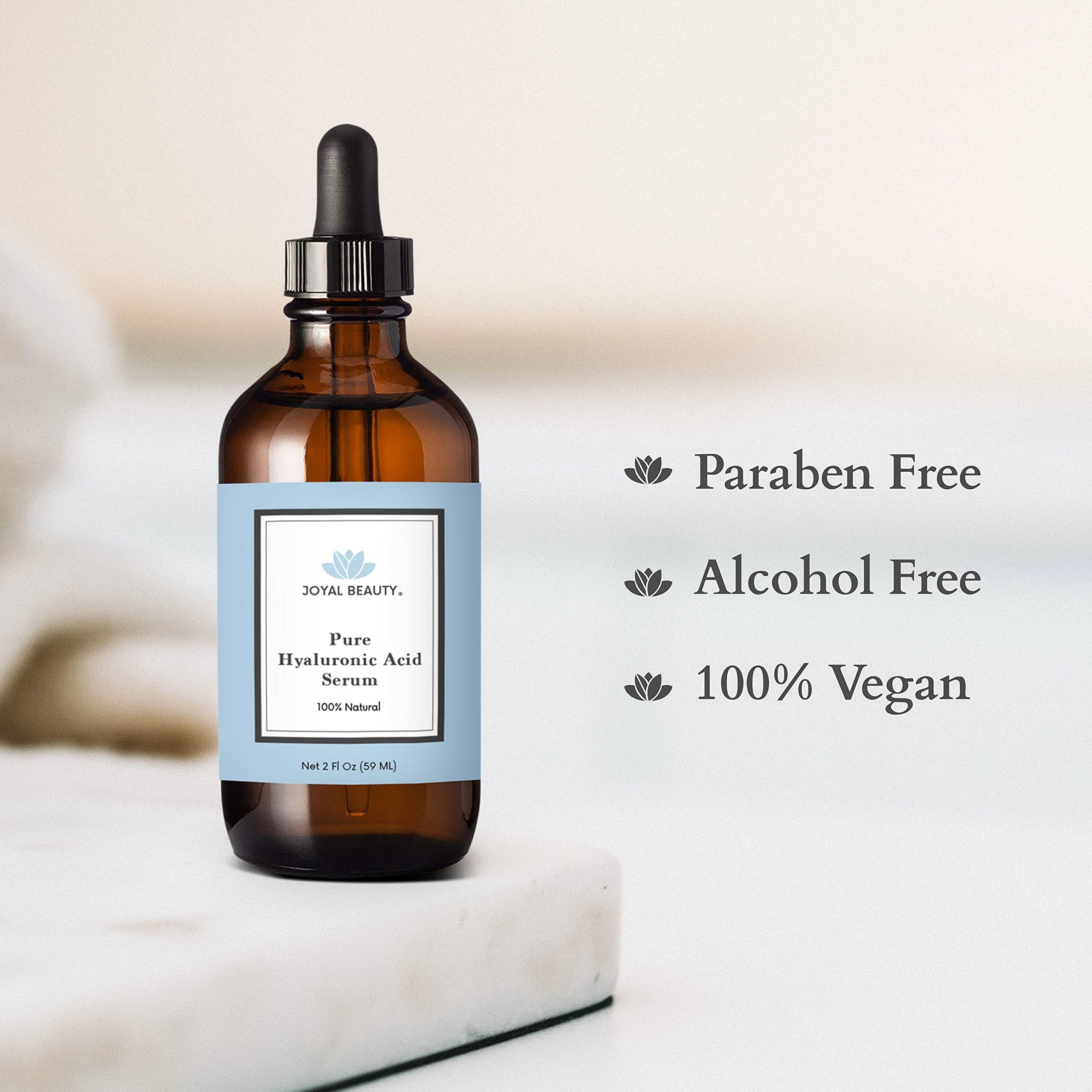 JOYAL BEAUTY Hyaluronic Acid Serum for Face Lips Eyes. 100% Pure - JOYAL BEAUTY
