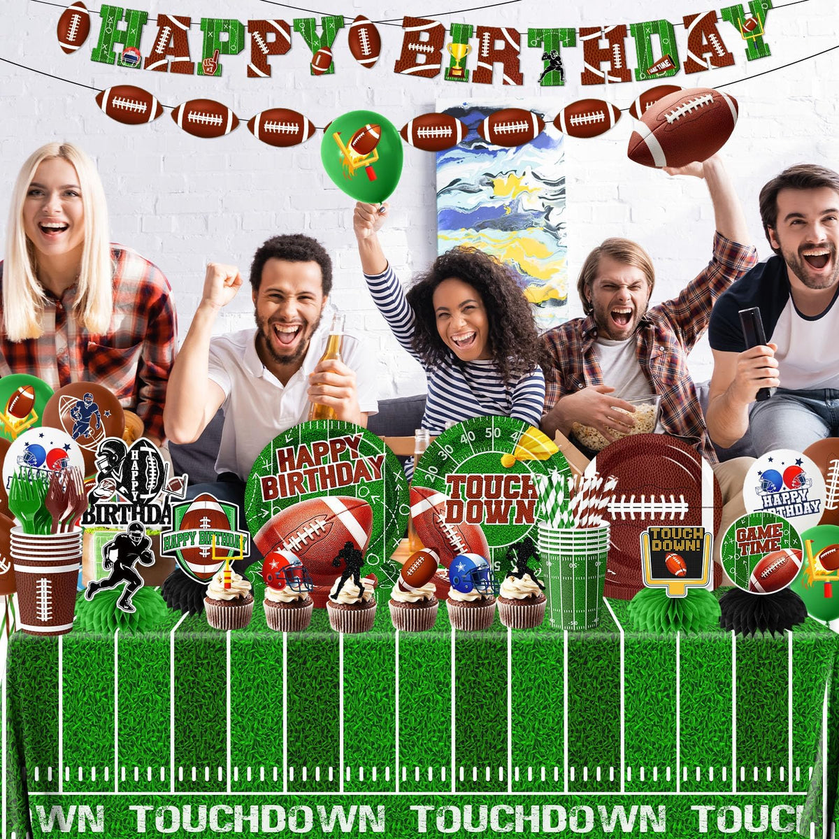 Football Birthday Party Decorations 191Pcs Football Party - CMUSKO Official Imagery - 6