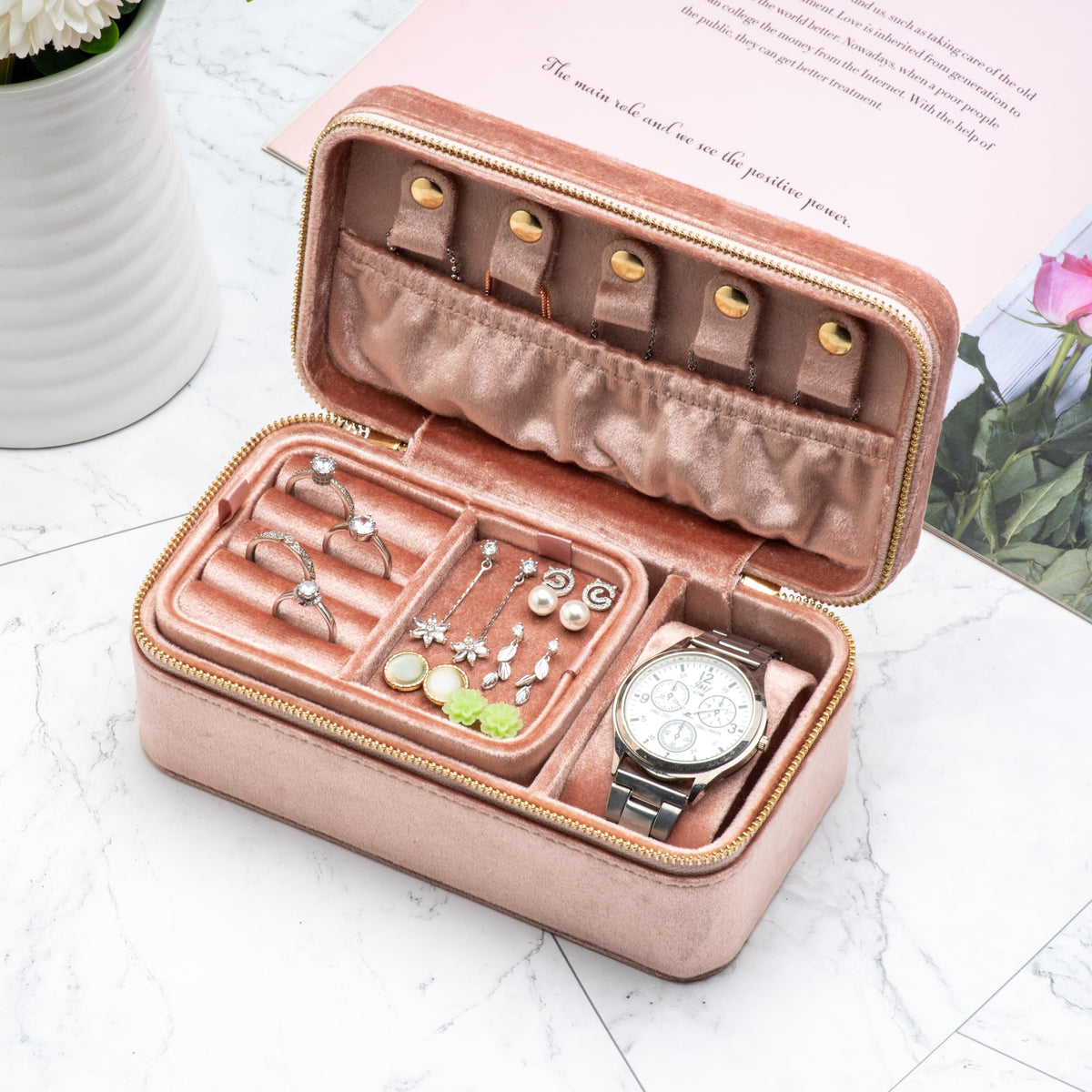 Velvet Jewelry Storage Organizer Display Box for Ring - COWFEX Official Imagery - 3