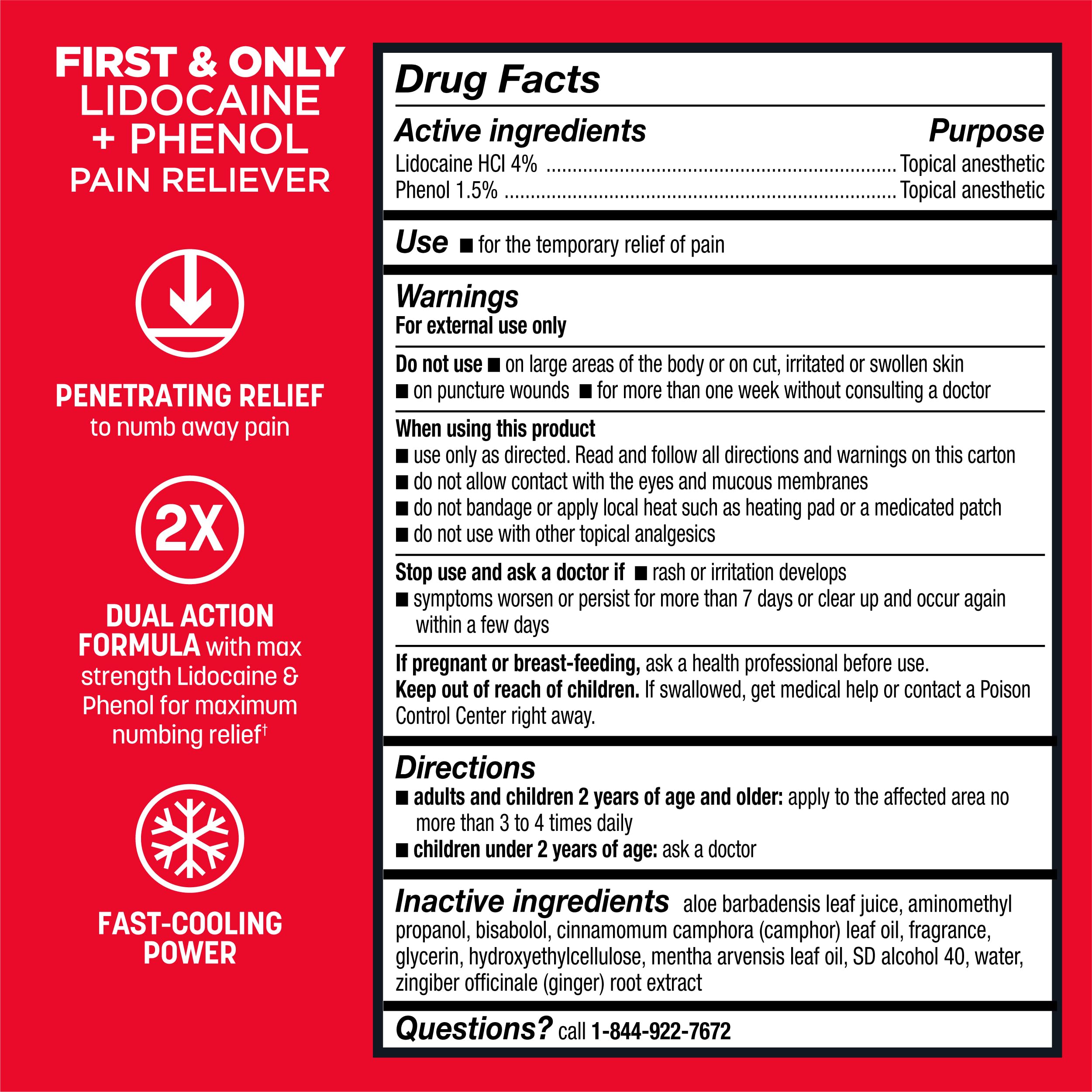 Absorbine Jr. Pro 4% Lidocaine Pain Relief Roll-On 2.5 oz