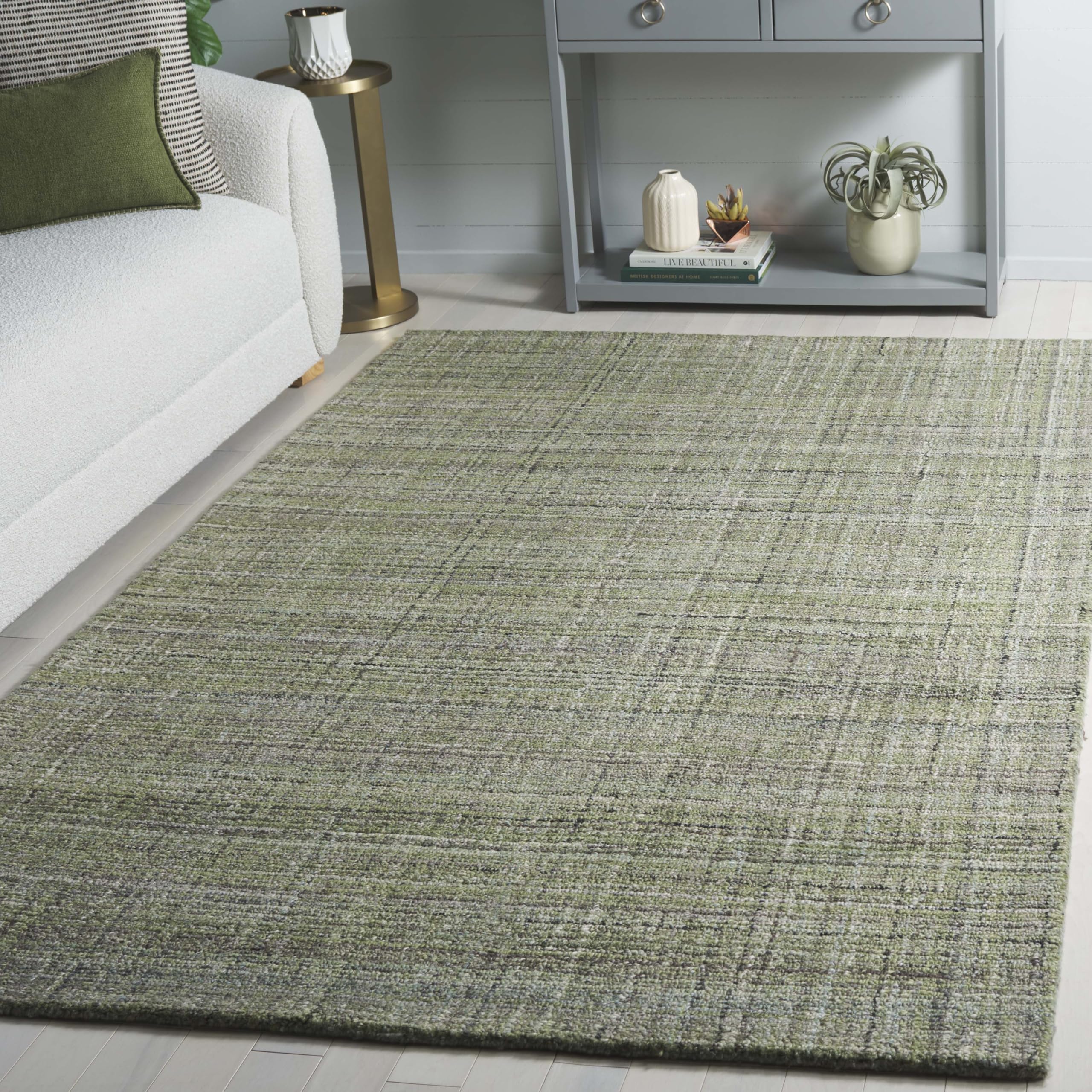 SAFAVIEH Abstract Collection Accent Rug - 4' x 6', Green, - Product Imagery
