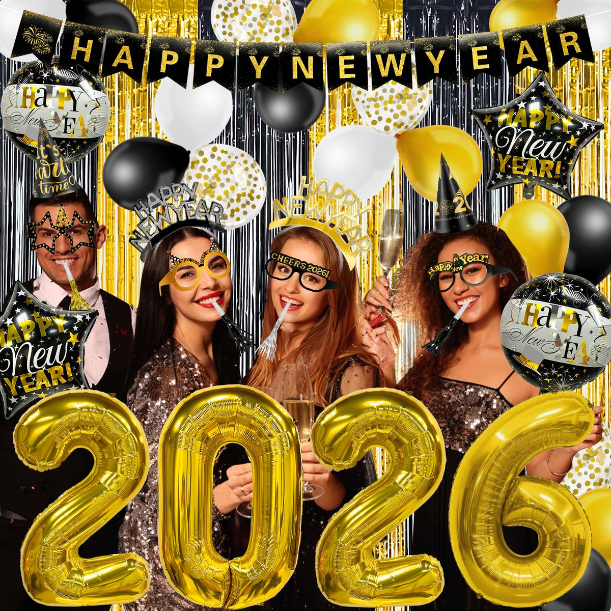 81 Pcs New Years Eve Party Supplies Happy New Year - TURNMEON Official Imagery - 3