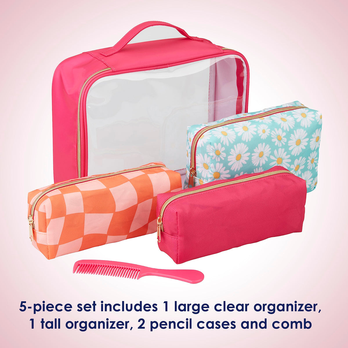 Conair 5 Piece Toiletry and Cosmetic Bag Set Under 30 - Conair Official Imagery - 6