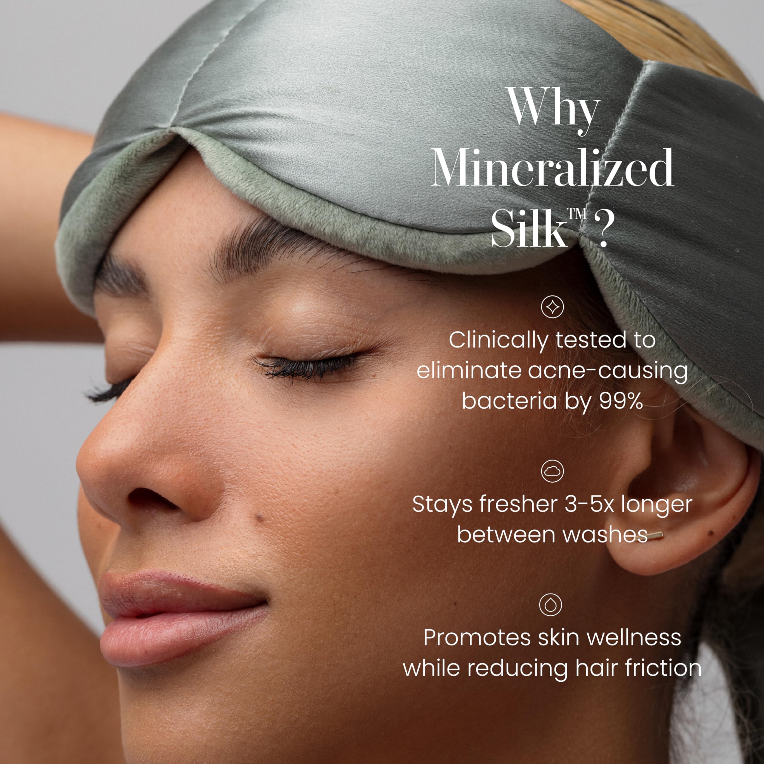 nodpod Mineralized Silk Gentle Pressure Sleep Mask, Weighted Eye Mask - nodpod Official Product View 3