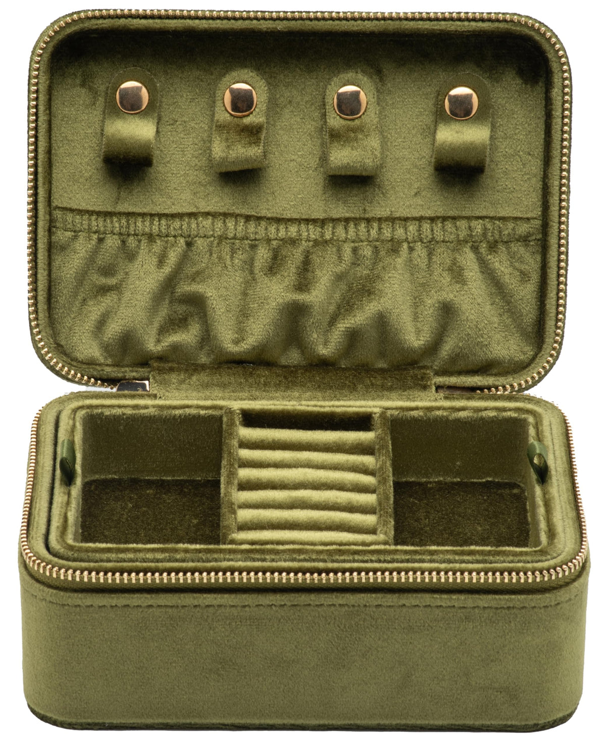 Velvet Travel Jewelry Organizer Box Storage Case with Zipper - COWFEX Official Imagery - 6
