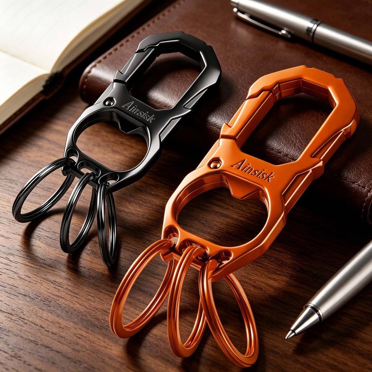 Carabiner Car Key Chains Bottle opener Tactical keychains - Ainsisk Official Imagery - 4