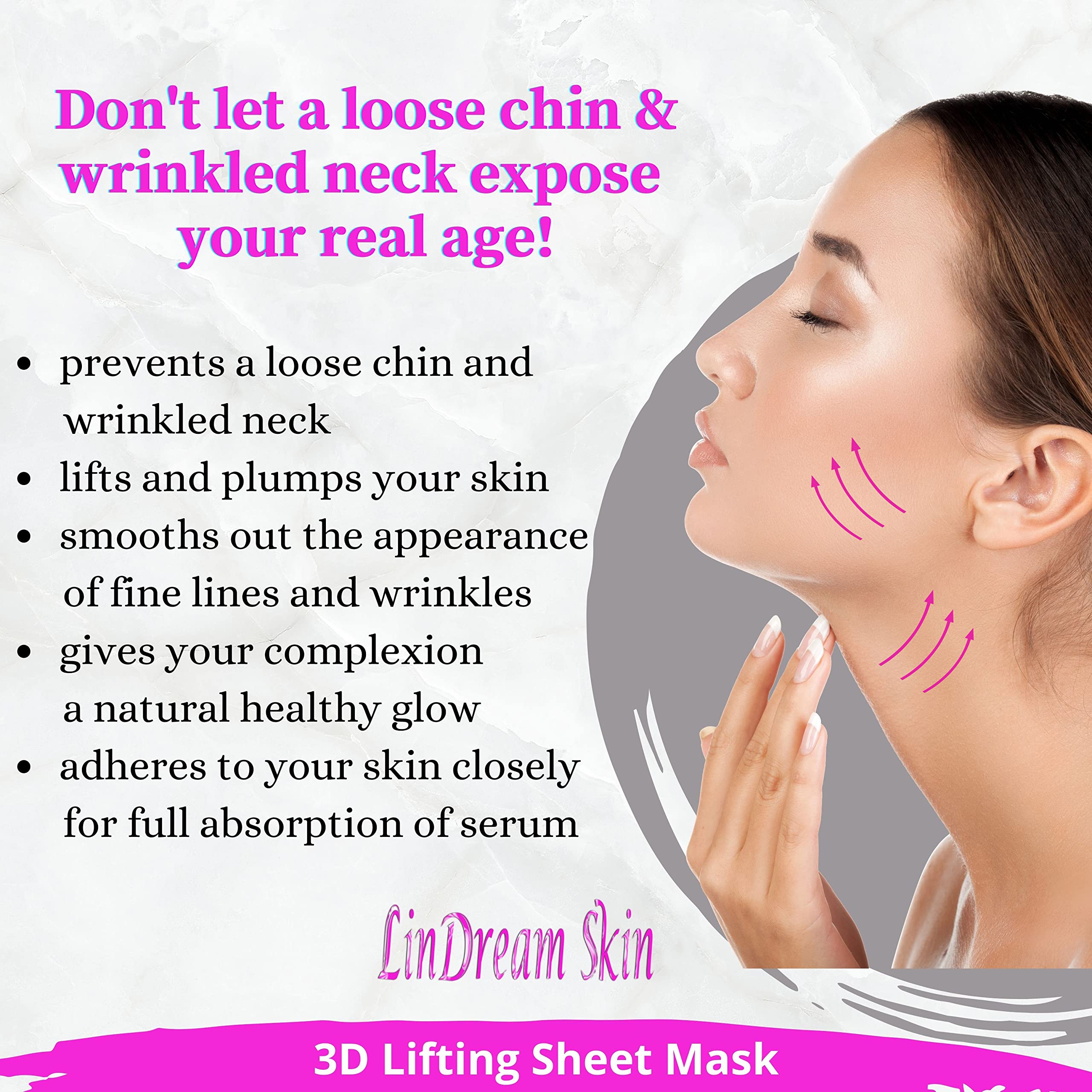 Sheet Masks for Face Chin Neck All in One - LINDREAM SKIN
