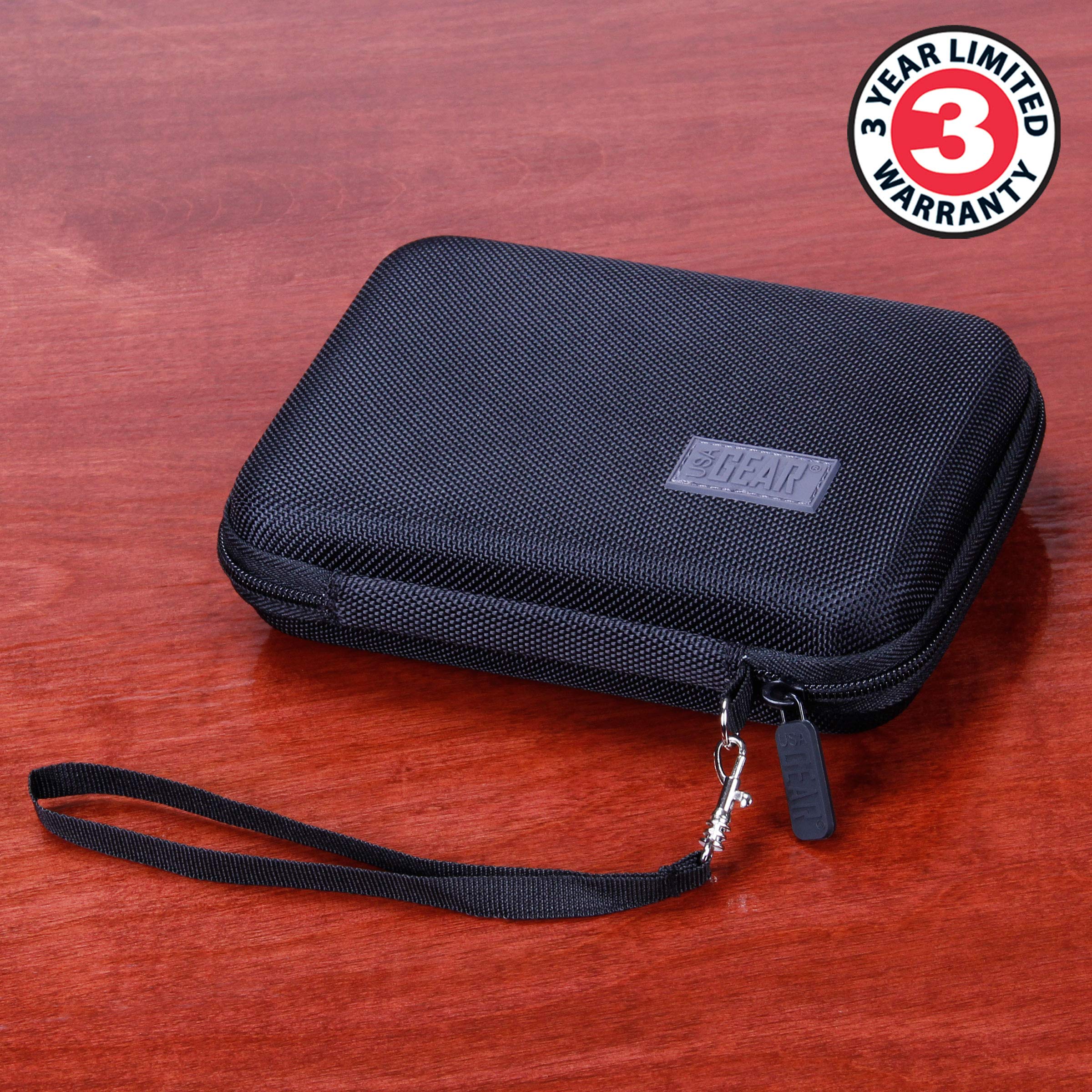 USA Gear Travel Electronics Organizer - Water Resistant Zipper Case, Hard Shell - USA Gear Official Product View 7