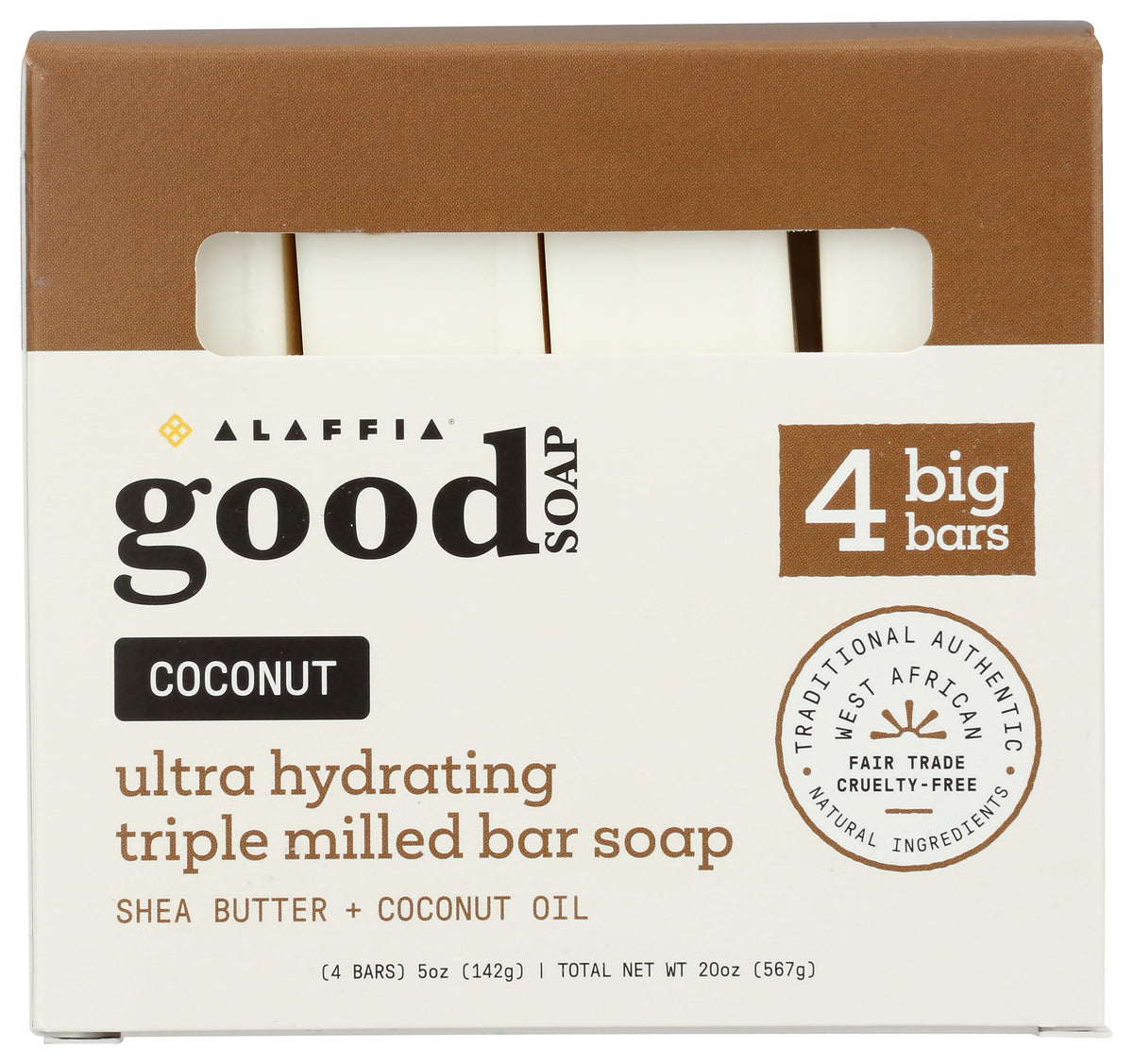 ALAFFIA Coconut Good Soap Value Pack 4 Count 20 OZ - Alaffia Official Product Imagery - 2