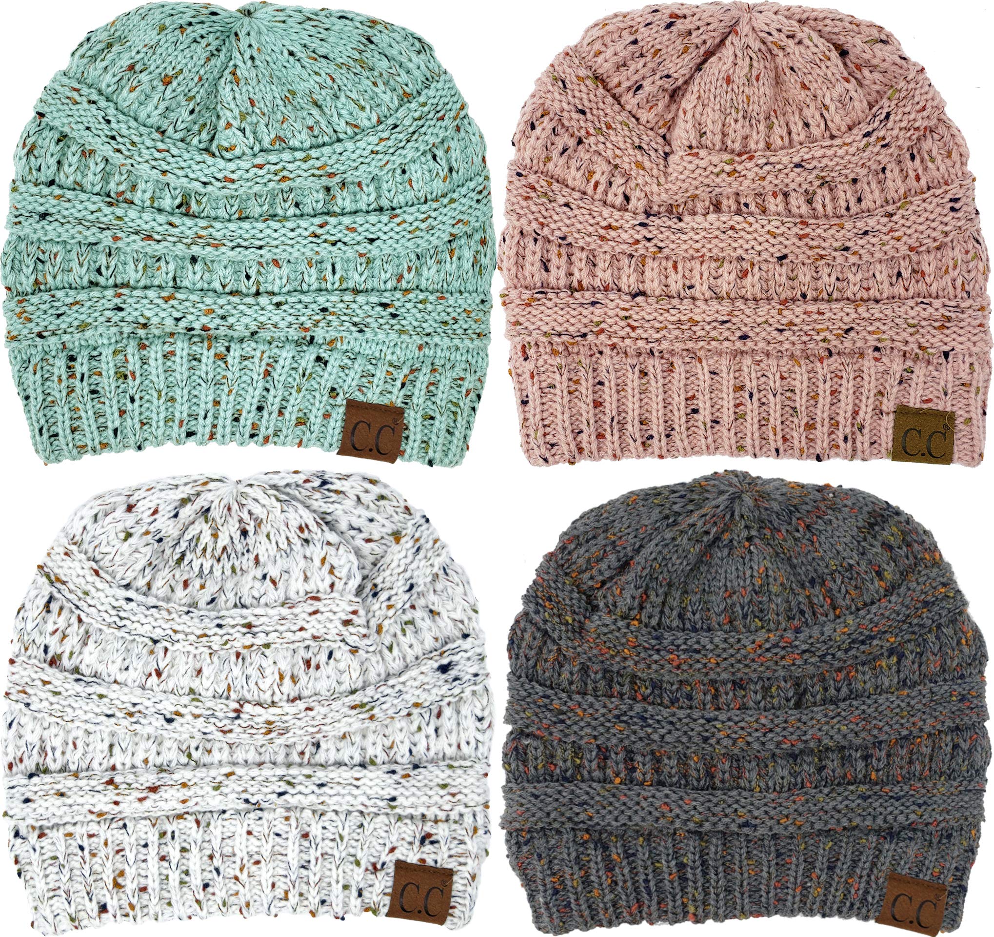 Funky Junque Premium Confetti Knit Beanie - Ultra Soft & Cozy Winter H - View 9
