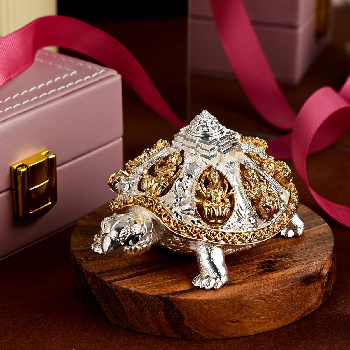 DHRUVS COLLECTION 24k Gold 999 Silver Plated Tortoise Turtle - DHRUVS COLLECTION Official Imagery - 6
