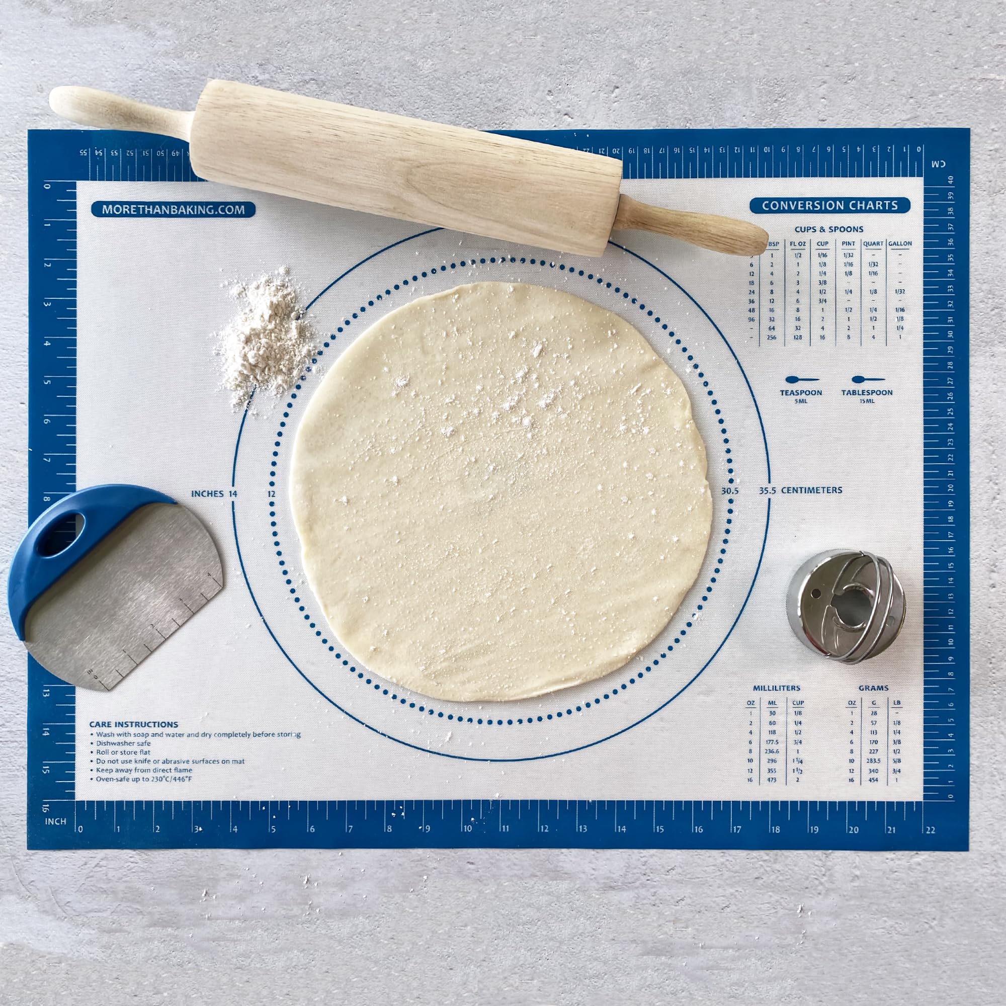R&M Silicone Baking Mat 18" x 24" – Non-Stick Pastry Mat with Measurem - View 2