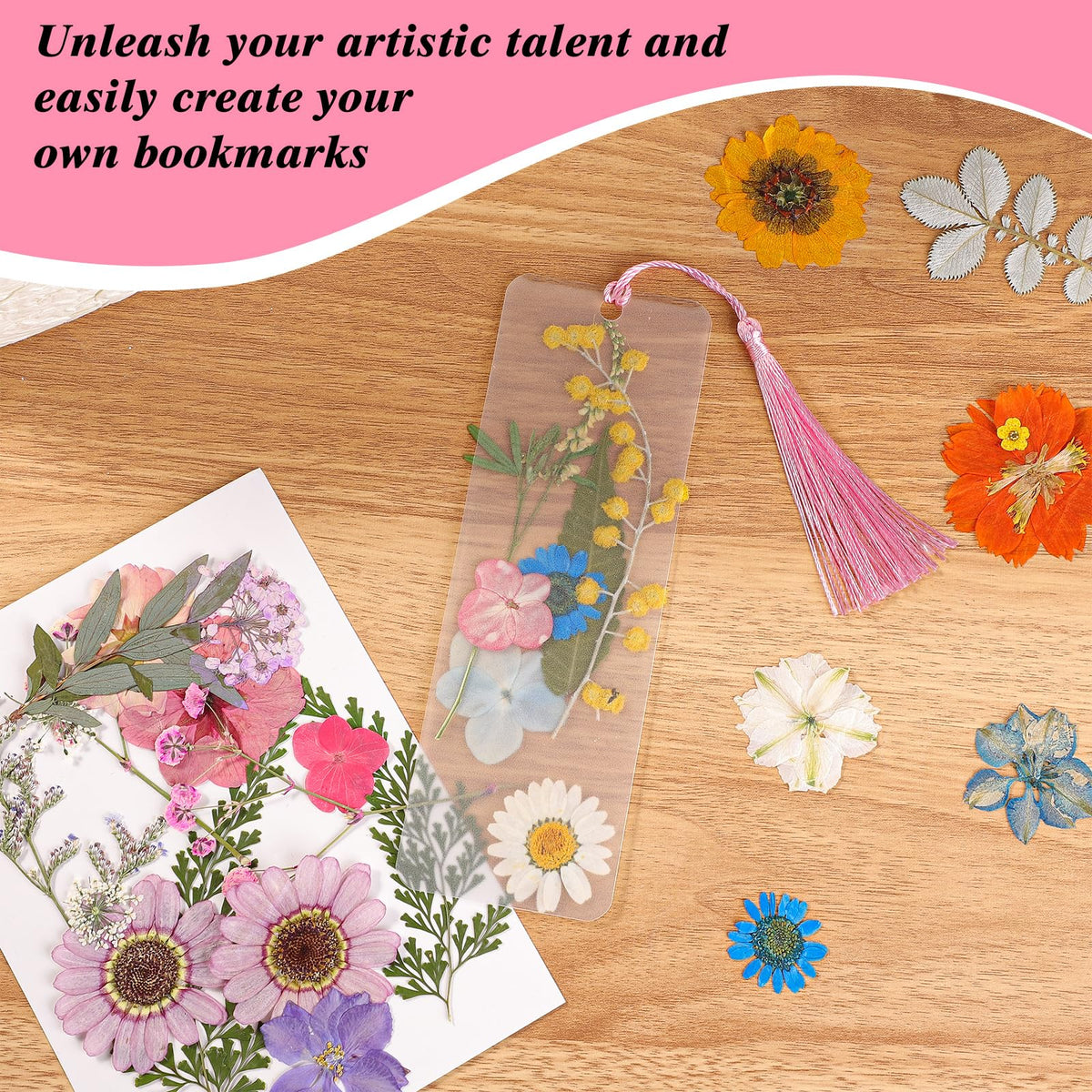 326Pcs Pressed Flower Bookmark Making Kit DIY Bookmark Kit - WSICSE Official Imagery - 7