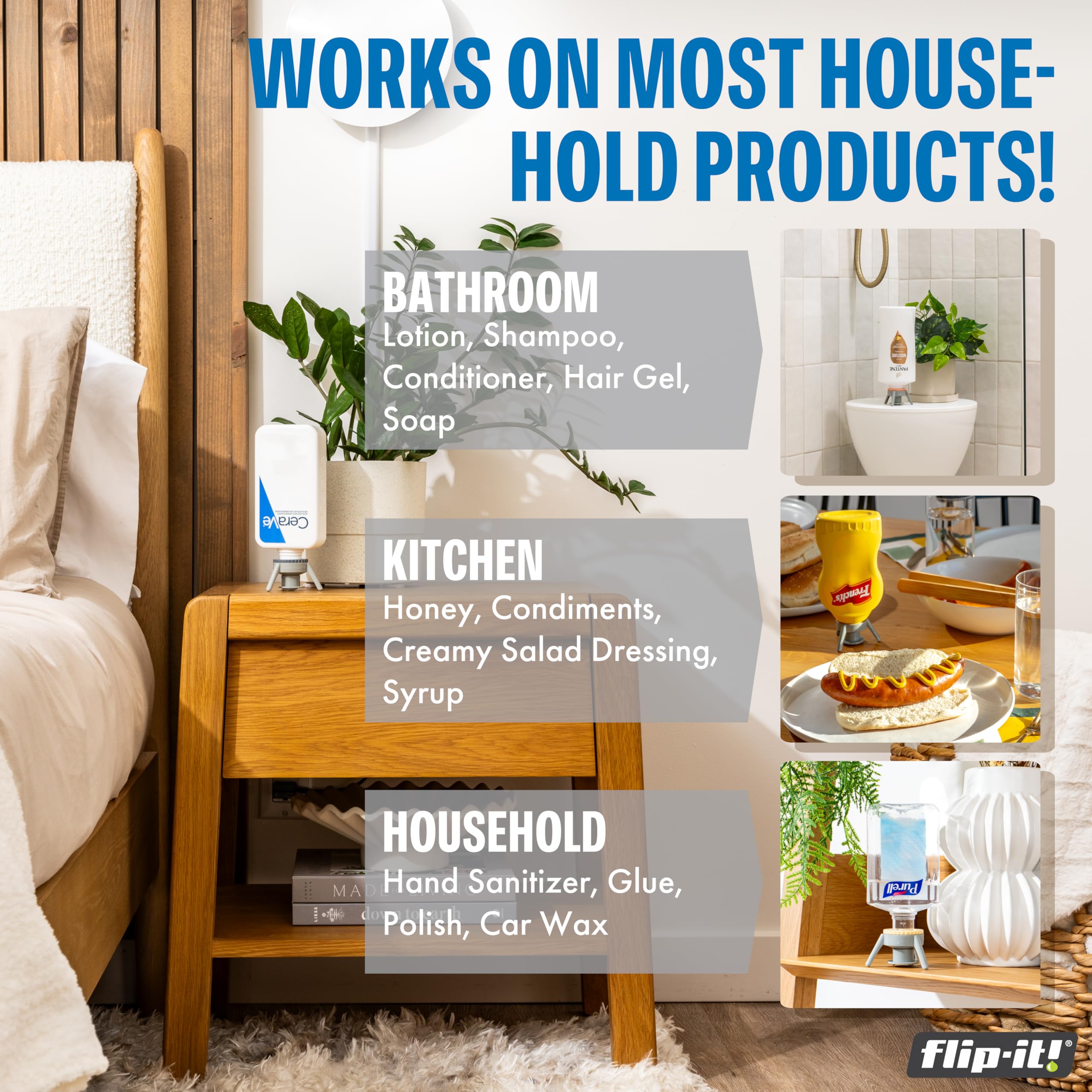 Flip-It! 2-Pack Premium Bottle Emptying Kit – No more wasted product - Fits most - Flip-It! Official Product View 7