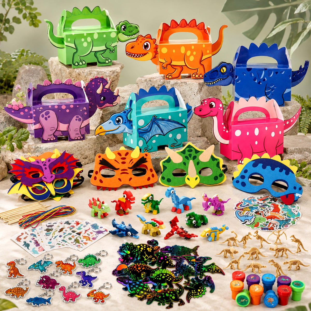 SNLN Dinosaur Party Favors for 10 Kids Dino Birthday Goodie - SNLN Official Imagery - 3