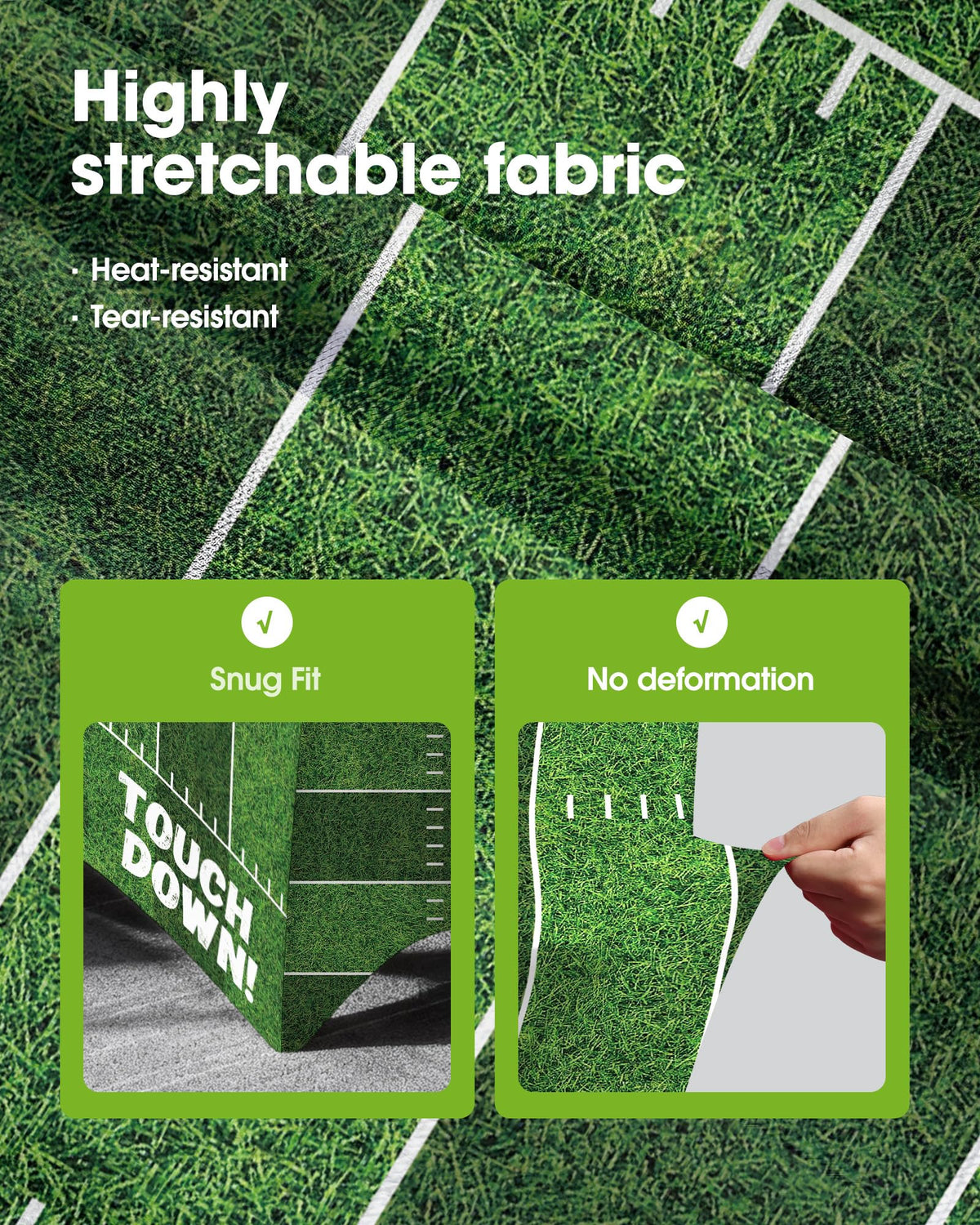 Pureegg Football Party Decorations Spandex Tablecloth 6ft - Pureegg Official Imagery - 4