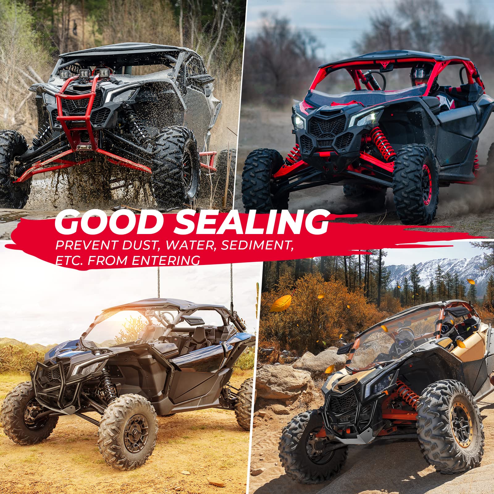 KEMIMOTO X3 Front Dash Speaker Pods Compatible with Can Am Maveri by KEMIMOTO - Angle View 7