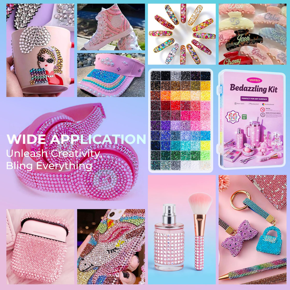 Bedazzling Kit 48000Pcs 60 Colors 3mm Resin Jelly - YKHSIY Official Imagery - 7