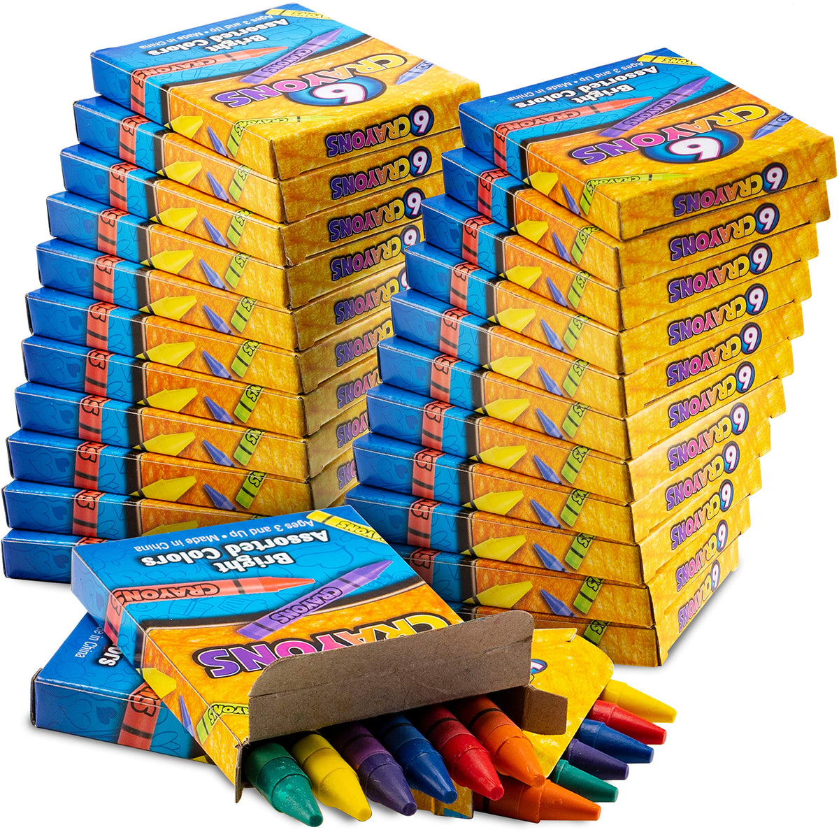 Bulk Crayons Party Favors Classrooms 120 Packs of 6 Colors - Bedwina Official Imagery - 6
