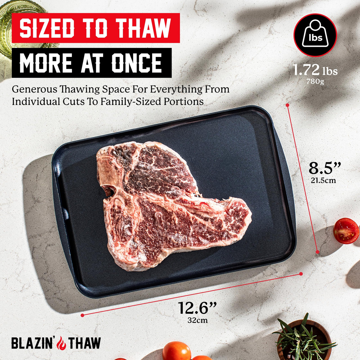 BLAZIN THAW Defrosting Tray for Frozen Meat - BLAZIN' THAW Official Imagery - 4