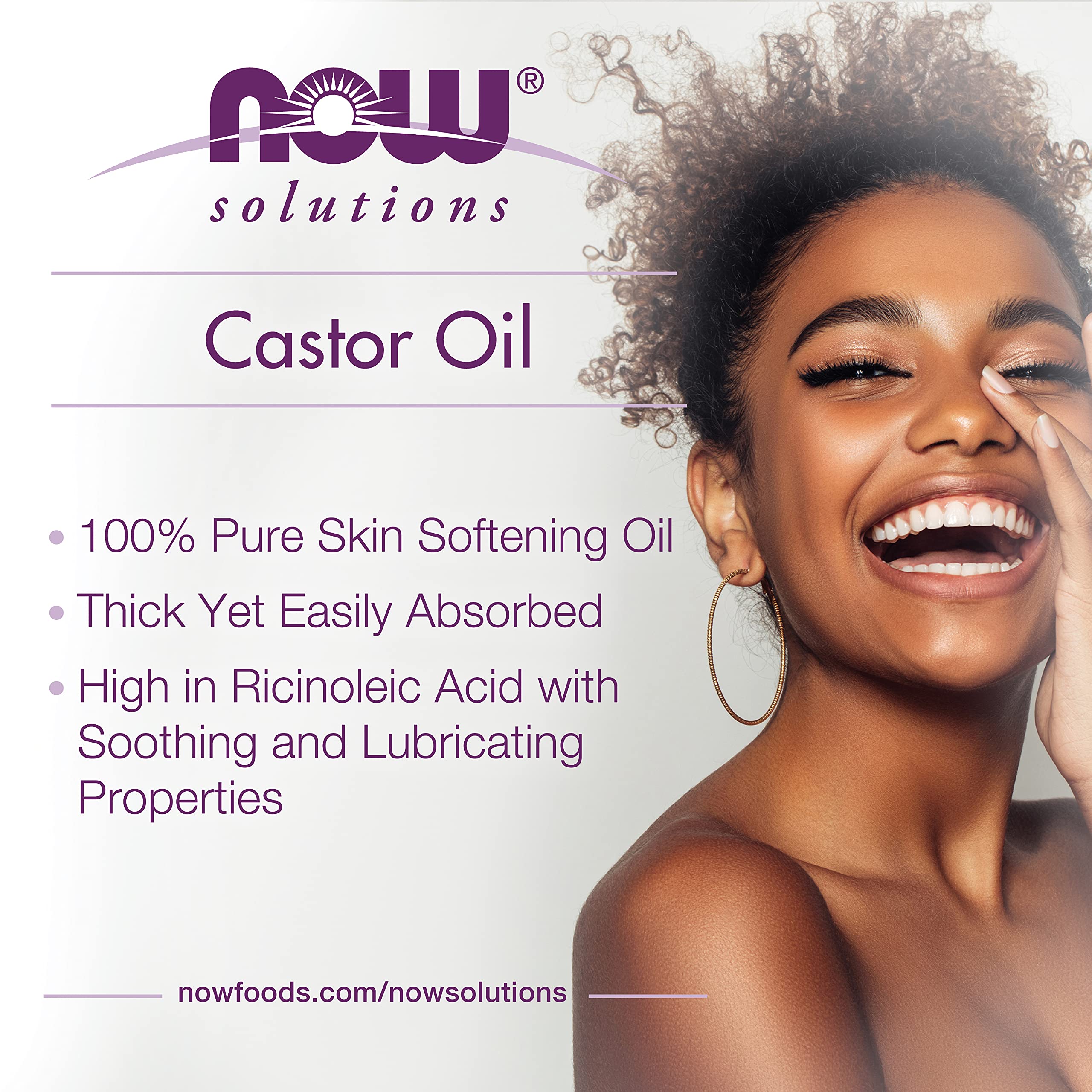 NOW Foods Solutions Castor Oil 100 Pure Versatile Skin Care - NOW Official Product Imagery - 5