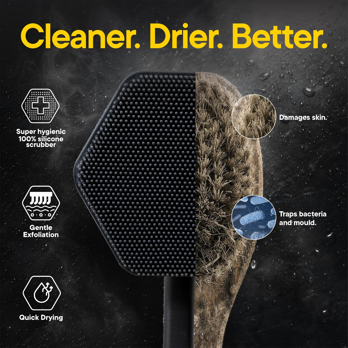 TOOLETRIES Silicone Back Scrubber for Shower Body Brush - TOOLETRIES Official Imagery - 6
