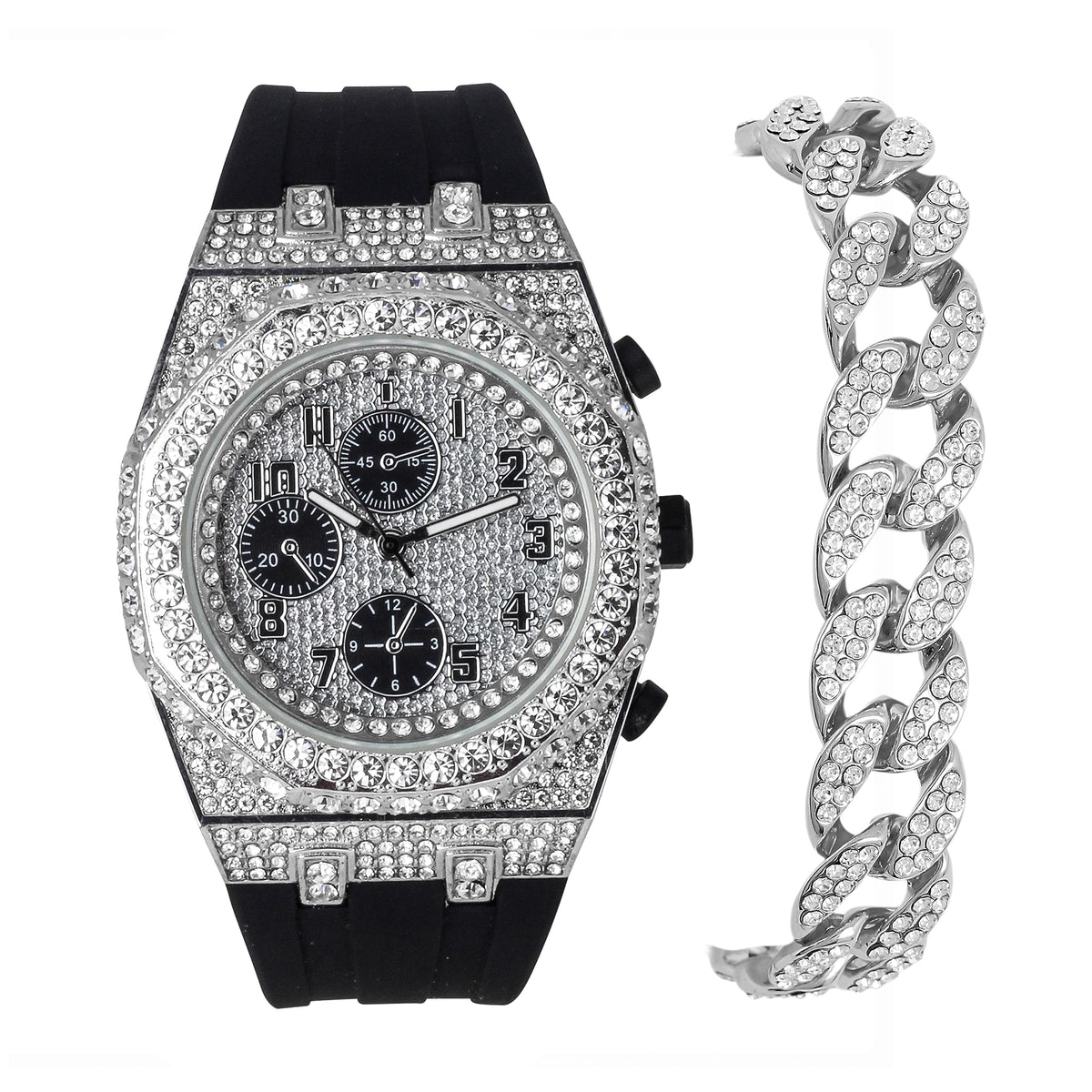 ICE STAR Men s 43mm Luxury Iced Diamond Octagon Watch - ICE STAR Official Imagery - 6