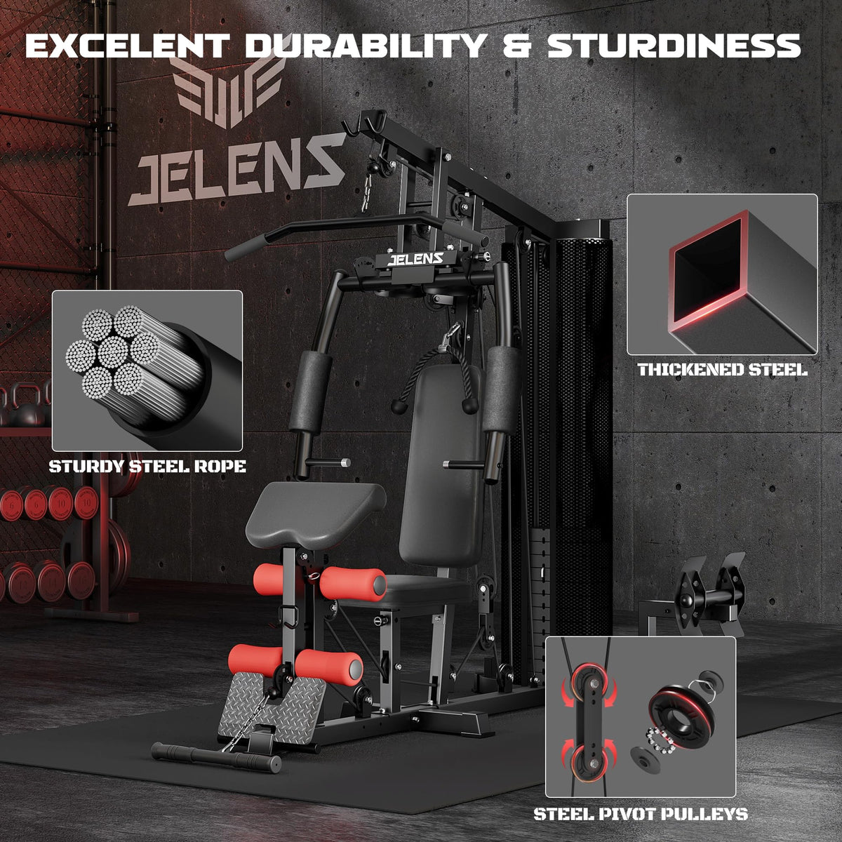 Home Gym Multifunctional H11 Home Gym Equipment Workout - JELENS Official Imagery - 8