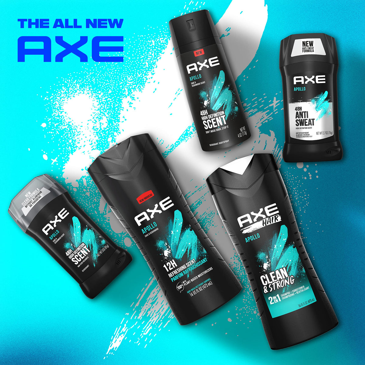 AXE Sage Cedarwood Body Wash Apollo 4 Count 16 fl oz - AXE Official Imagery - 7