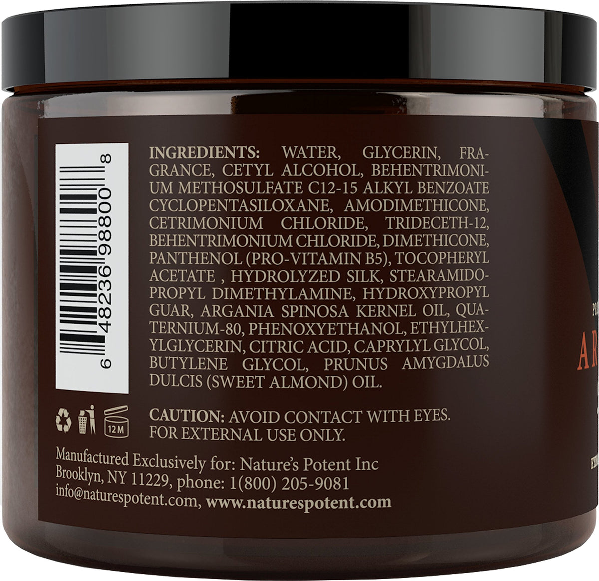 Argan Oil Hair Mask Deep Conditioning Repair Treatment for - Nature's Potent Official Imagery - 6