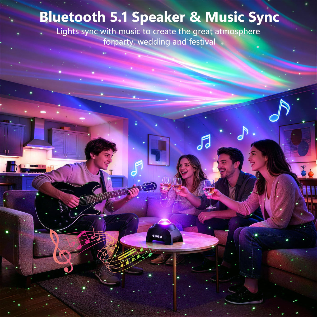 Northern Lights Aurora Projector Star Projector Music - AIRIVO Official Imagery - 5