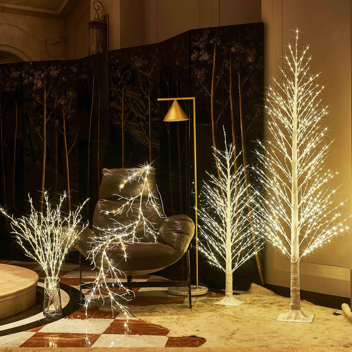Lighted Willow Branches Iredescent Glittered 32IN 120 LED - LITBLOOM Official Imagery - 6