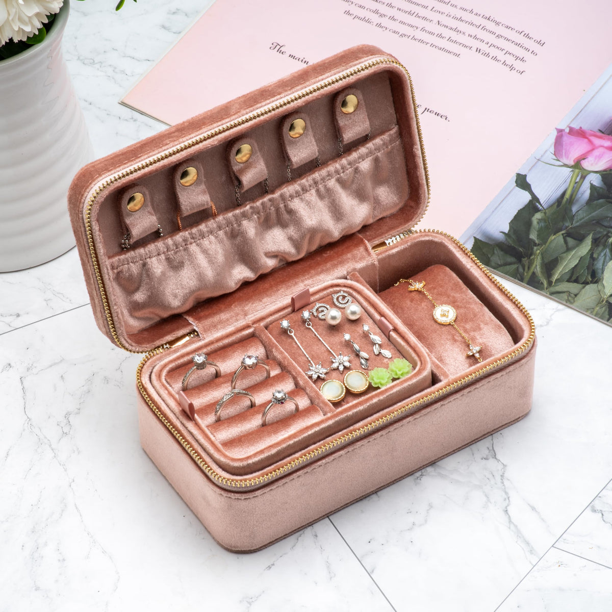 Velvet Jewelry Storage Organizer Display Box for Ring - COWFEX Official Imagery - 5
