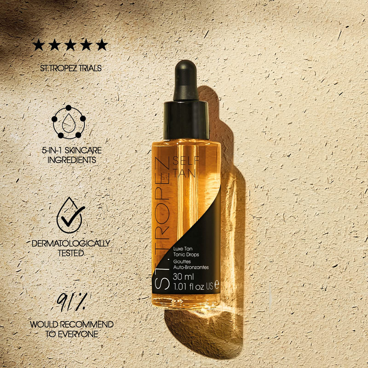 St Tropez Luxe Tan Tonic Glow Drops 5 in 1 Face Self Tanning - St.Tropez Official Imagery - 6
