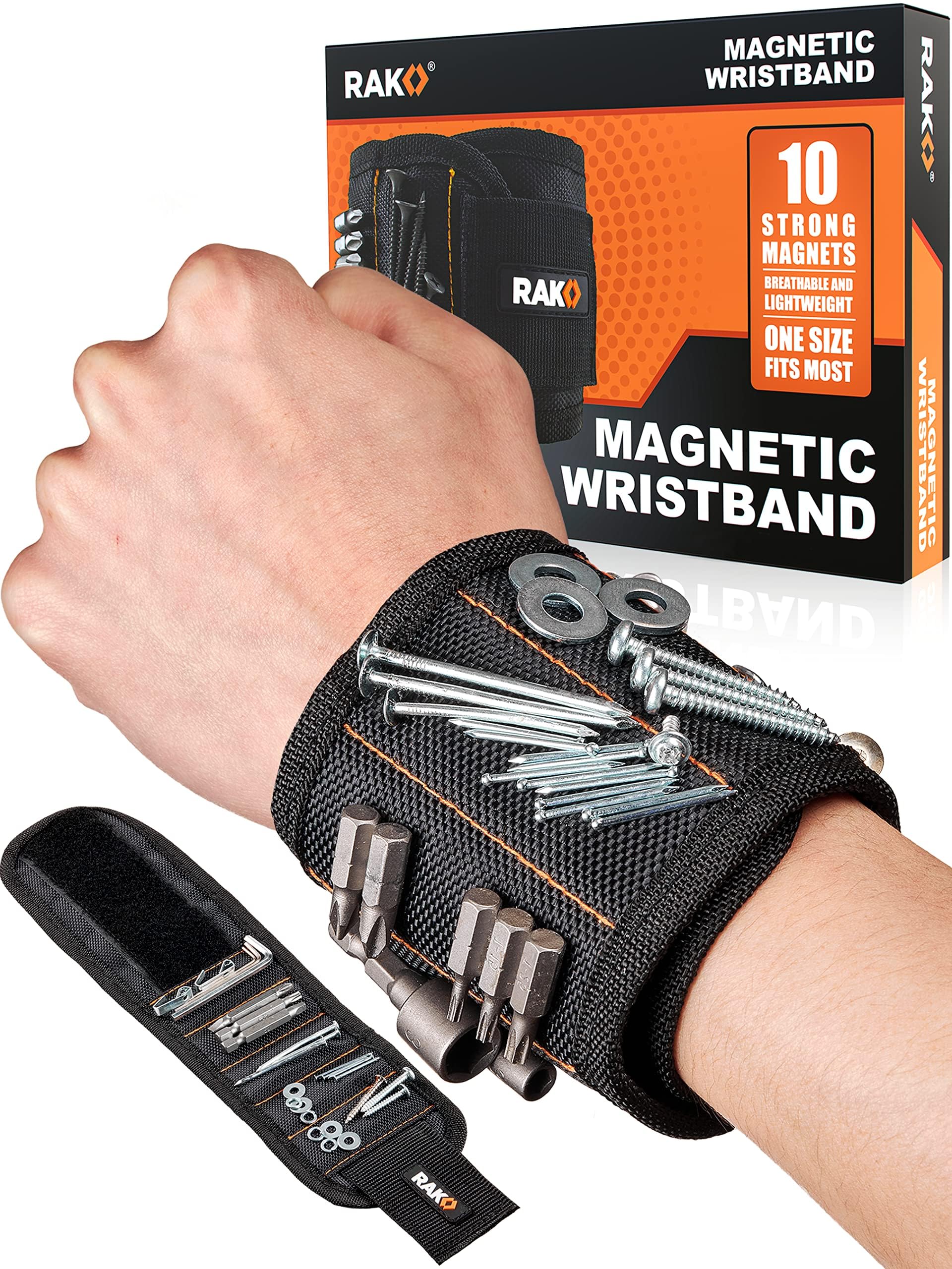 RAK Magnetic Wristband for Tools - Premium Tool Belt for Holding - RAK Official Product View 1