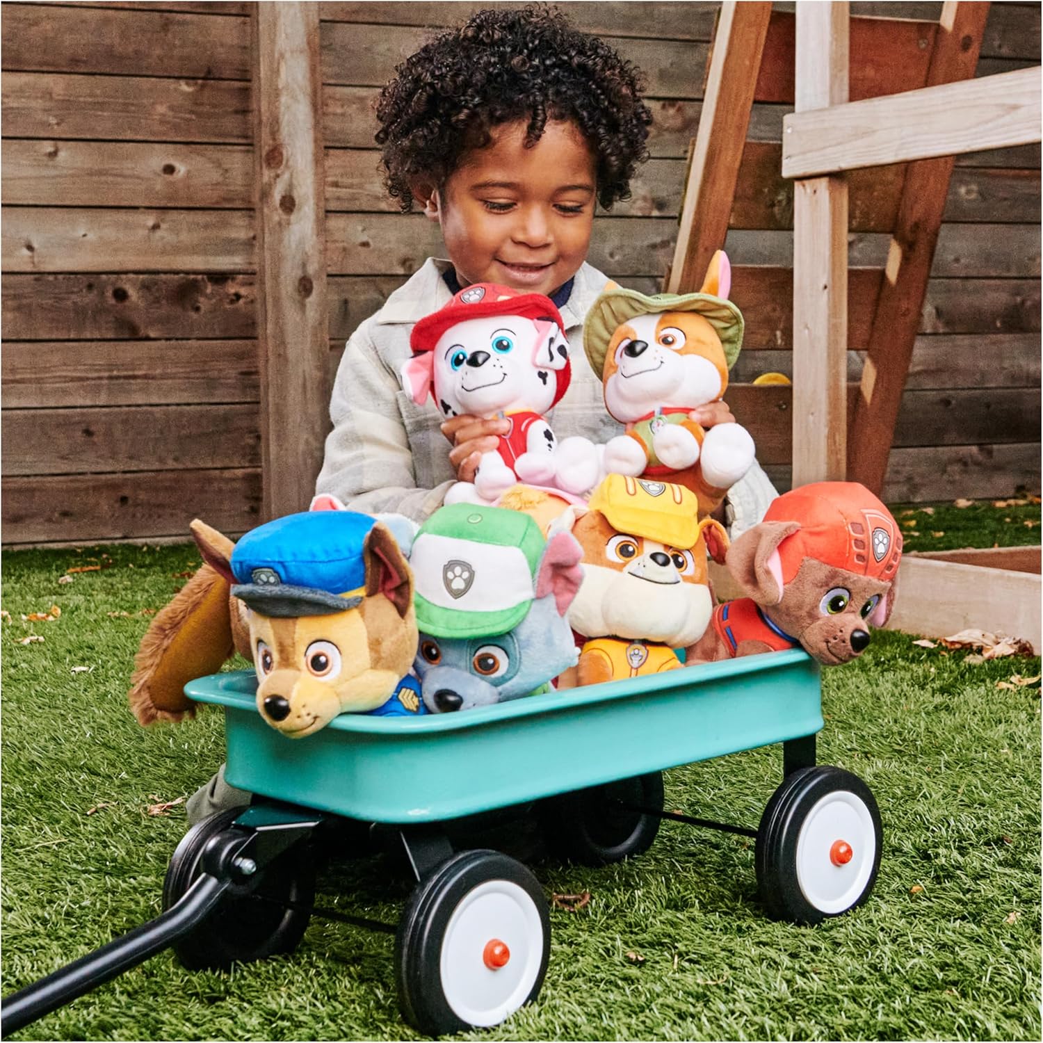 Elefair GUND PAW Patrol Skye plush toy in signature aviator pilot uniform, featuring detailed embroidery and soft fabric.