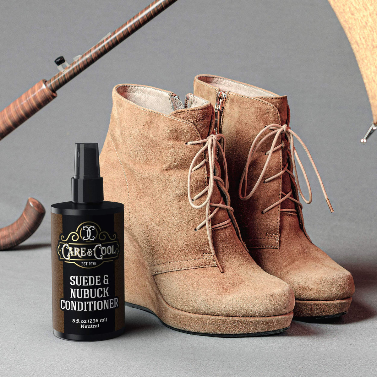 Care Cool Suede Nubuck Conditioner Renovator Protector 16 fl - Care & Cool Official Imagery - 7