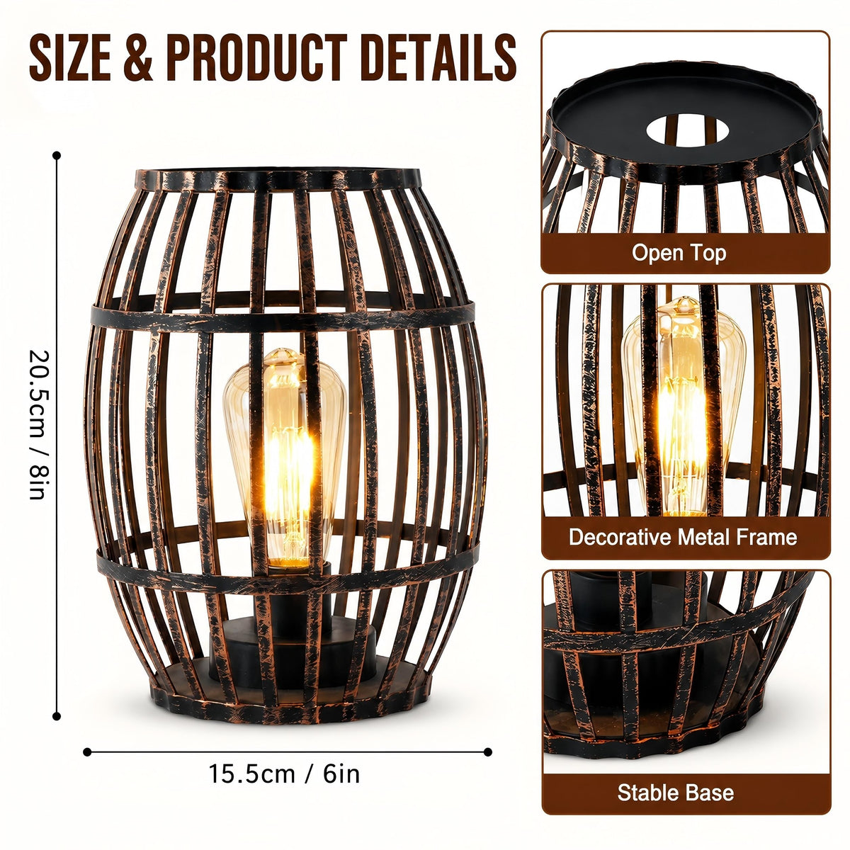 JHY DESIGN Decorative Table Lamp Battery Powered 8 H - JHY DESIGN Official Imagery - 3