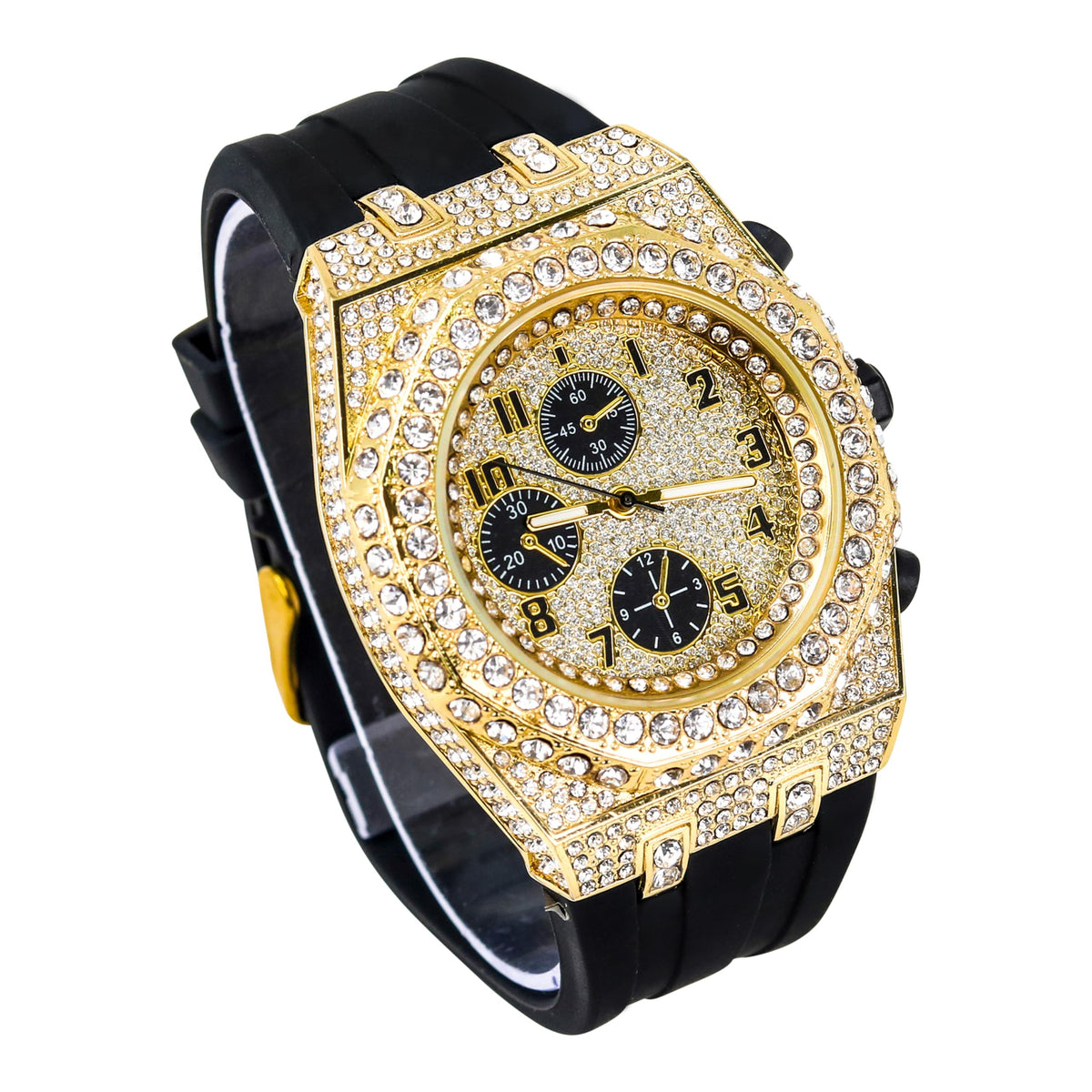 ICE STAR Men s 43mm Luxury Iced Diamond Octagon Watch - ICE STAR Official Imagery - 2