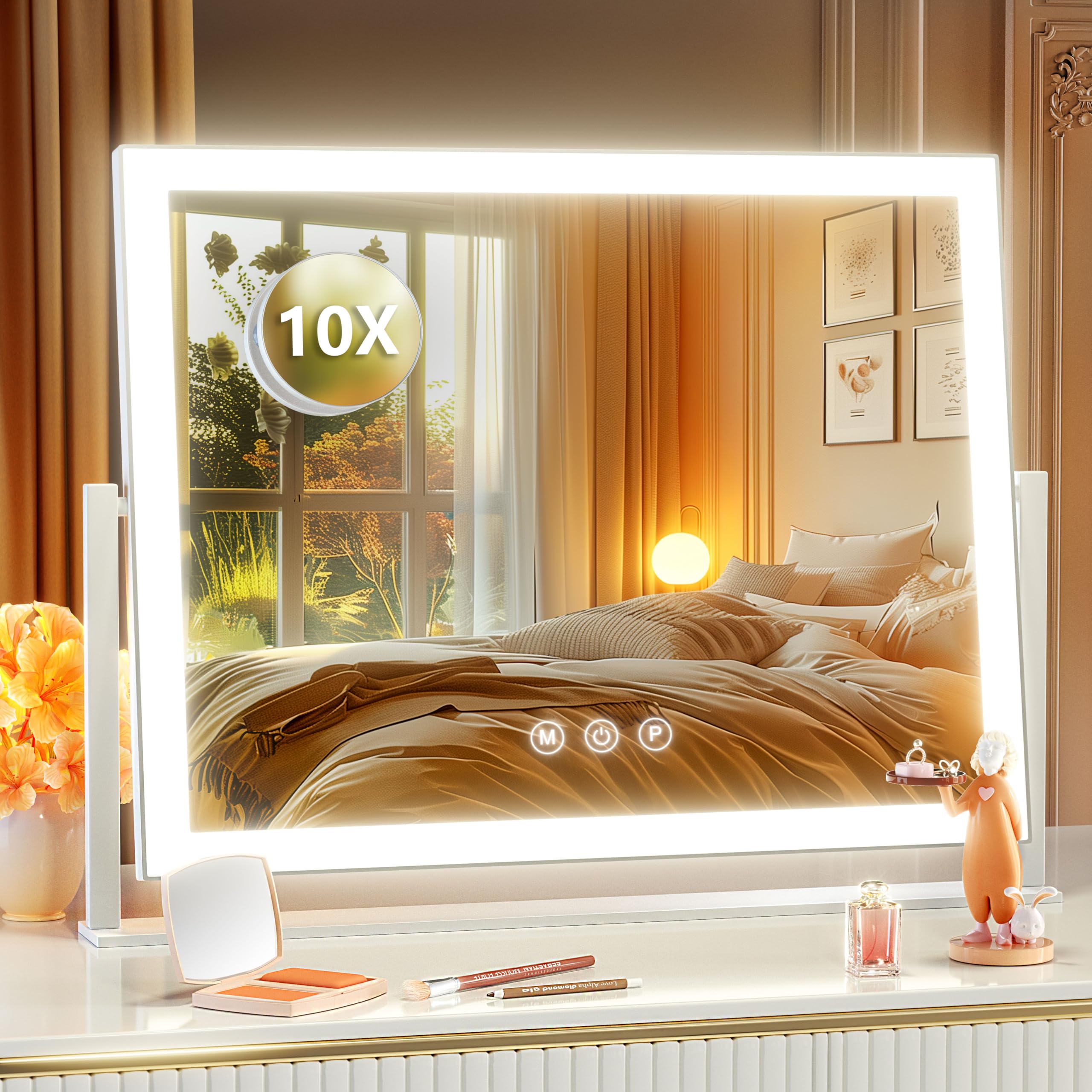 Gvnkvn Lighted Makeup Mirror, 17.3"x13" Hollywood Vanity Mirror w - Gvnkvn Official Product View 8