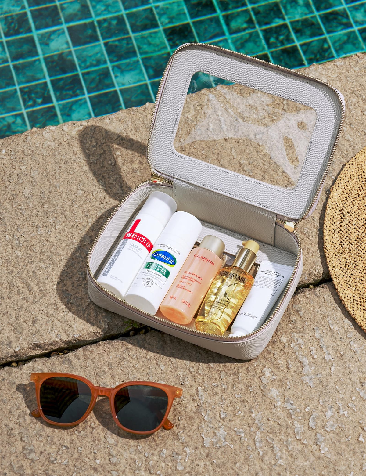 Clear Makeup Case Toiletry Bag Travel Medium Clear Cosmetic - Popvibe Official Imagery - 3